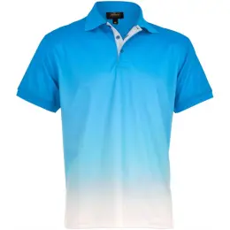 Mens Dakota Golf Shirt Aqua Front